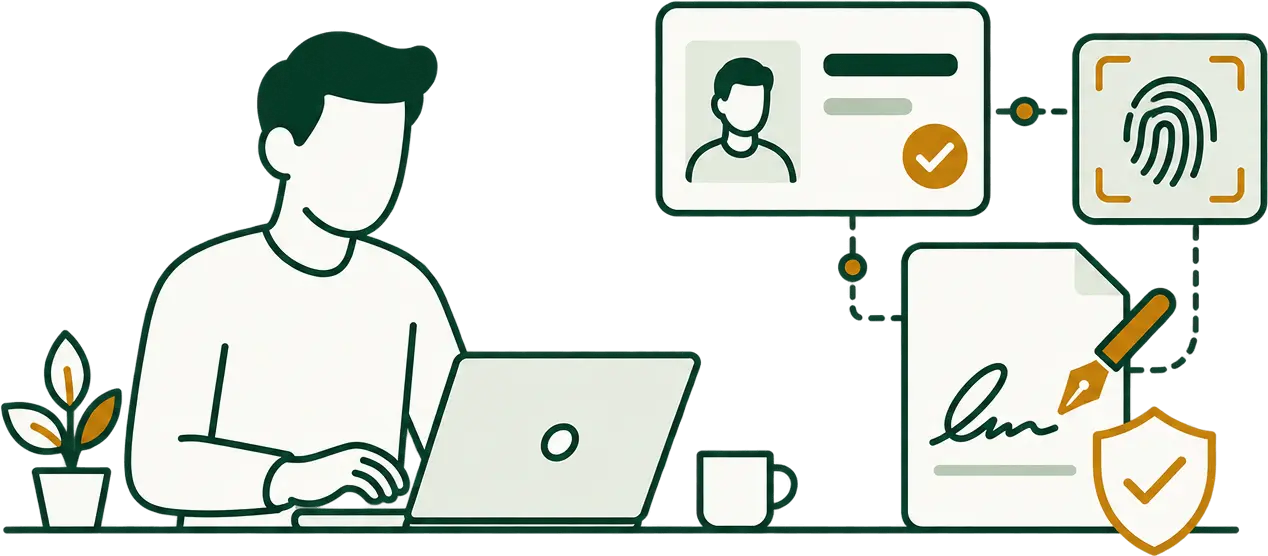 DSC and DIN identity verification illustration